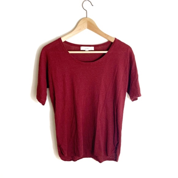 LOFT Tops - Loft XS Maroon short sleeves shirt
